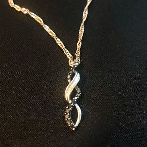 Beautiful black diamond necklace